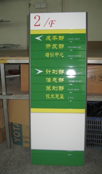 廣東省會計學(xué)院標識牌-當(dāng)前樓層功能牌